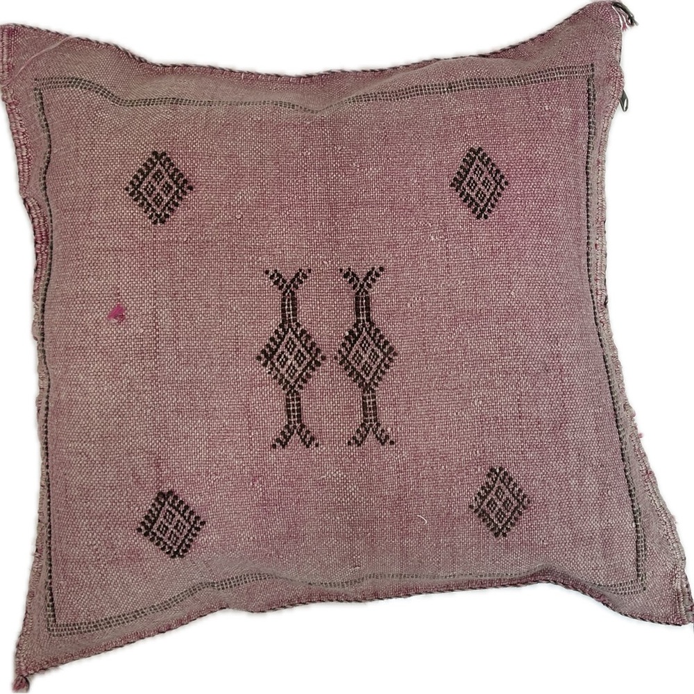 Moroccan cactus silk sabra pillow cover pink 19x19